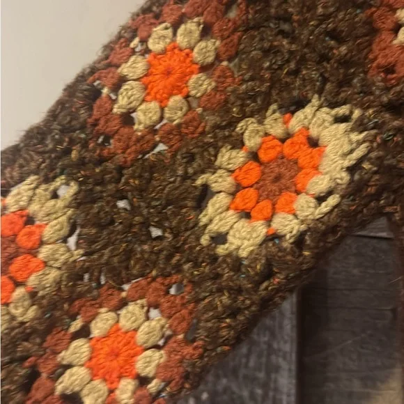 Anthropologie/Oilily Floral Embroidered Brown Sweater - Picture 5 of 6